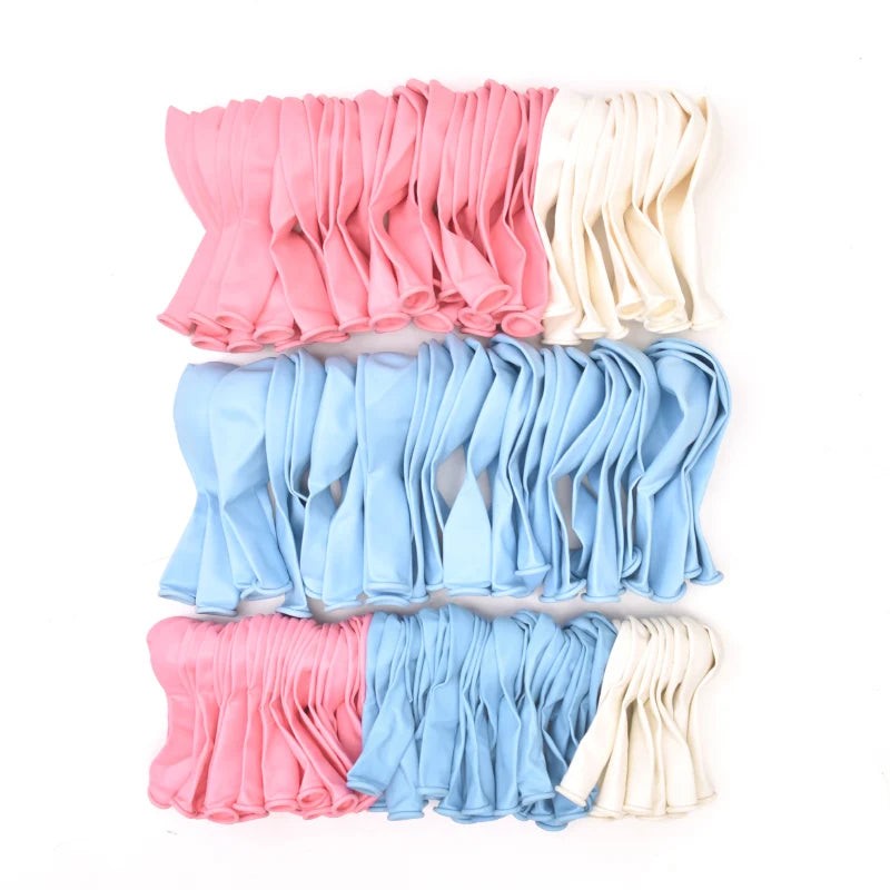140pcs Pastel Pink Blue Balloons Garland Arch Kit Gender Reveal Party Decor Balloon 1st Birthday Decoration Baby Shower Wedding