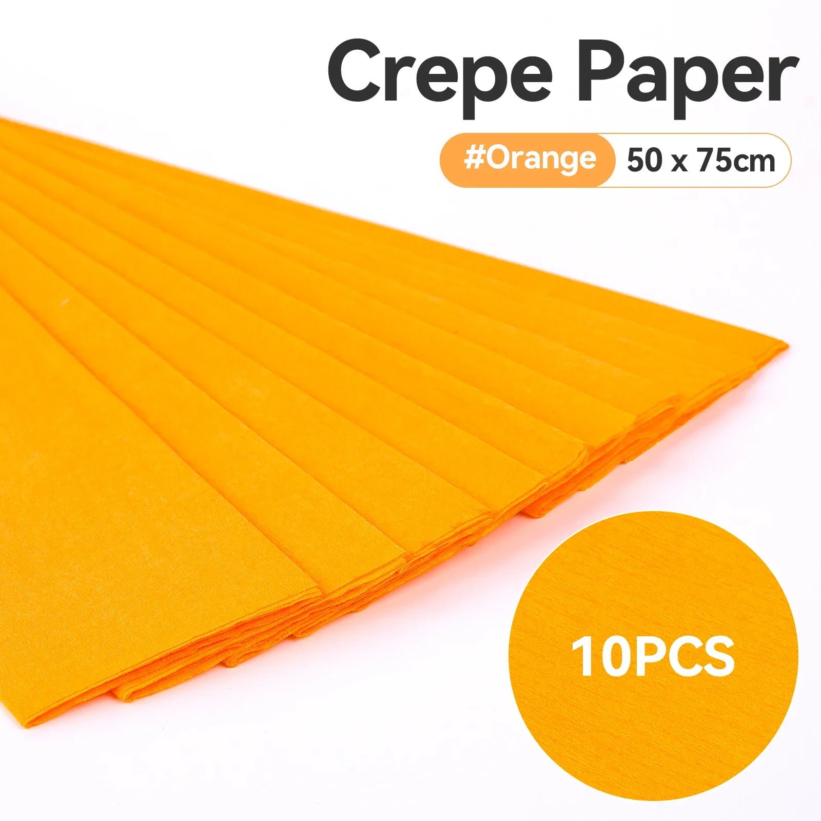 10pcs 75x50cm Colored Handmade Crepe Paper Roll Origami Crinkled Crepe Paper Craft DIY Flower Home Decoration Wrapping Gift