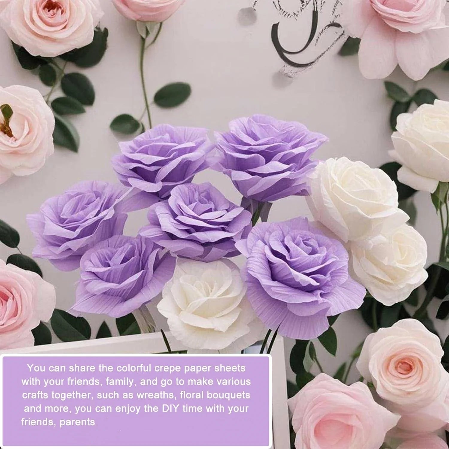 Crepe Paper Streamers 3 Rolls, Crepe Paper Sheets for DIY Gift Colourful Paper Flower Wrapping Paper Crafts