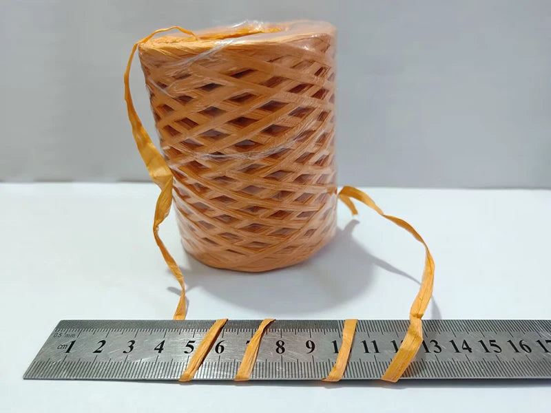 180 M/Roll Raffia Rope Yarn Organic Straw Yarn For Knitting Summer Hats Bags Gift Box Packing Wrapping Paper Twine Rope