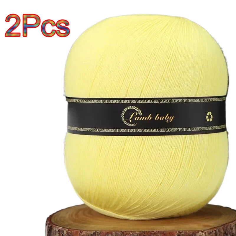 2Pcs Silk Cotton Yarn hand knitting Thin Lace yarn for Crocheting knit Sweater Shawls Scarves hat line Crochet amigurmi thread