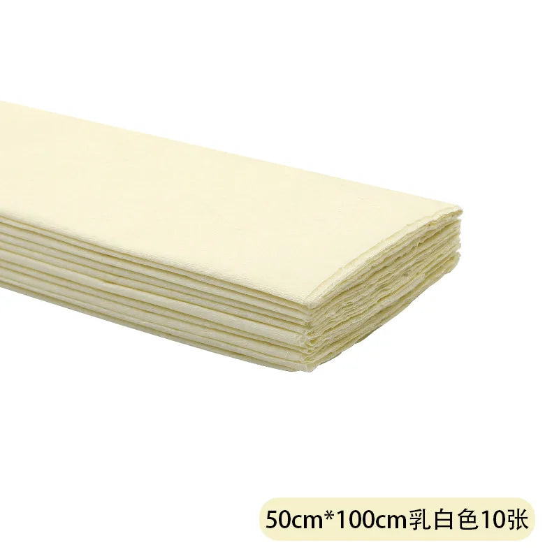 50x100cm Roll Crepe Paper Colorful Flower Wrapping Paper Handmade DIY Thin Paper Making Materials Kindergarten Decoration