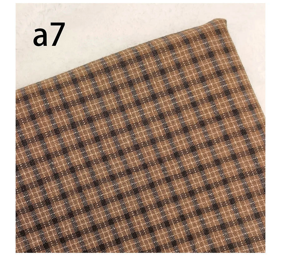 DIY Japan Little Cloth group Yarn-dyed fabric,for sewing Handmade Patchwork Quilting ,Grid Stripe For Sewing Doll clothes
