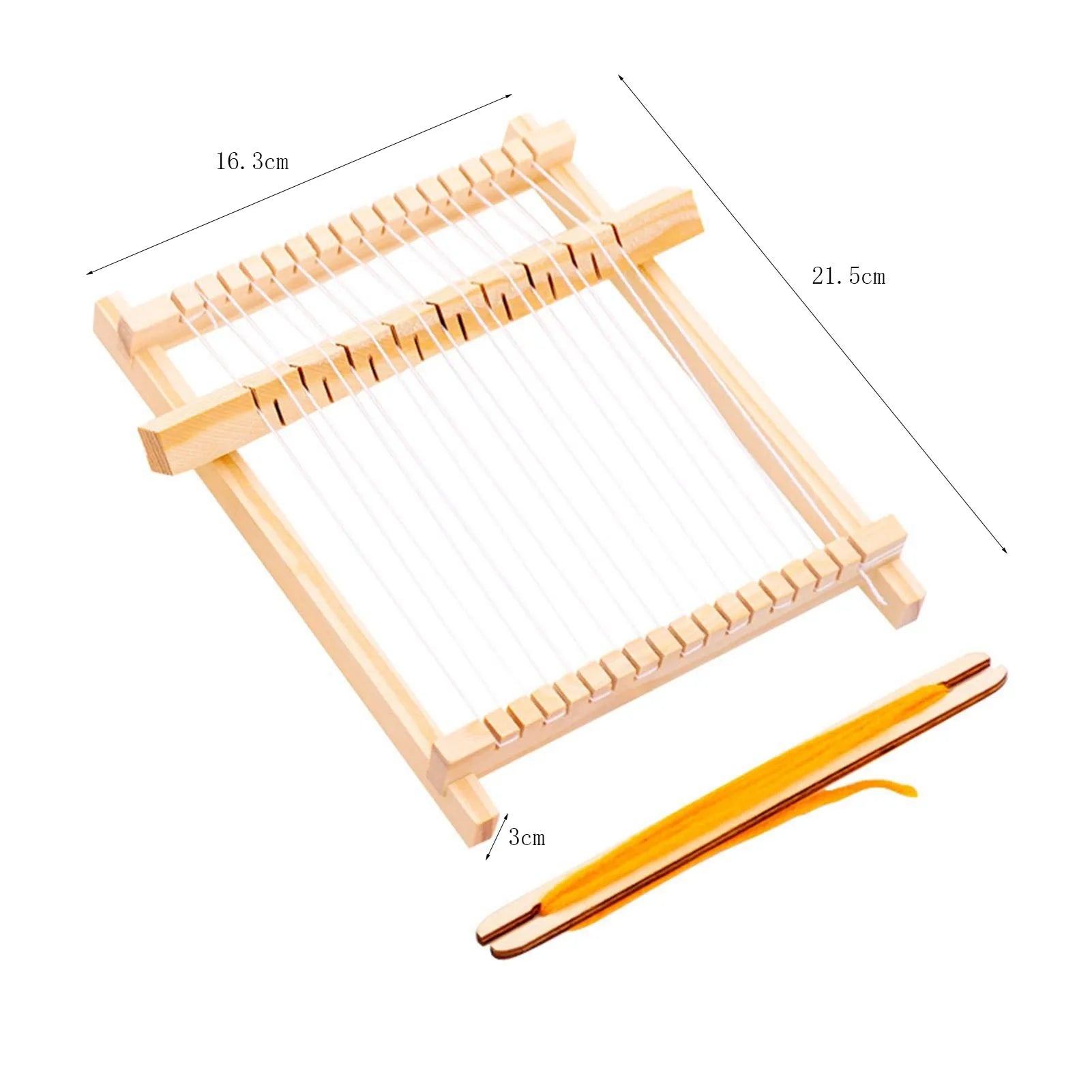 Traditional Wooden Hand Knitting Weaving Loom Toy Set for Kids with Accessories DIY Craft Box Home Educational Art Tool