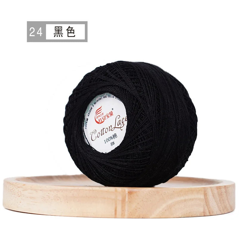 Pure Cotton Lace Thread Shiny Lin Yarn Handmade DIY Crochet Thread Combed Spun Yarn Knitting Crochet Handweaving Yarn