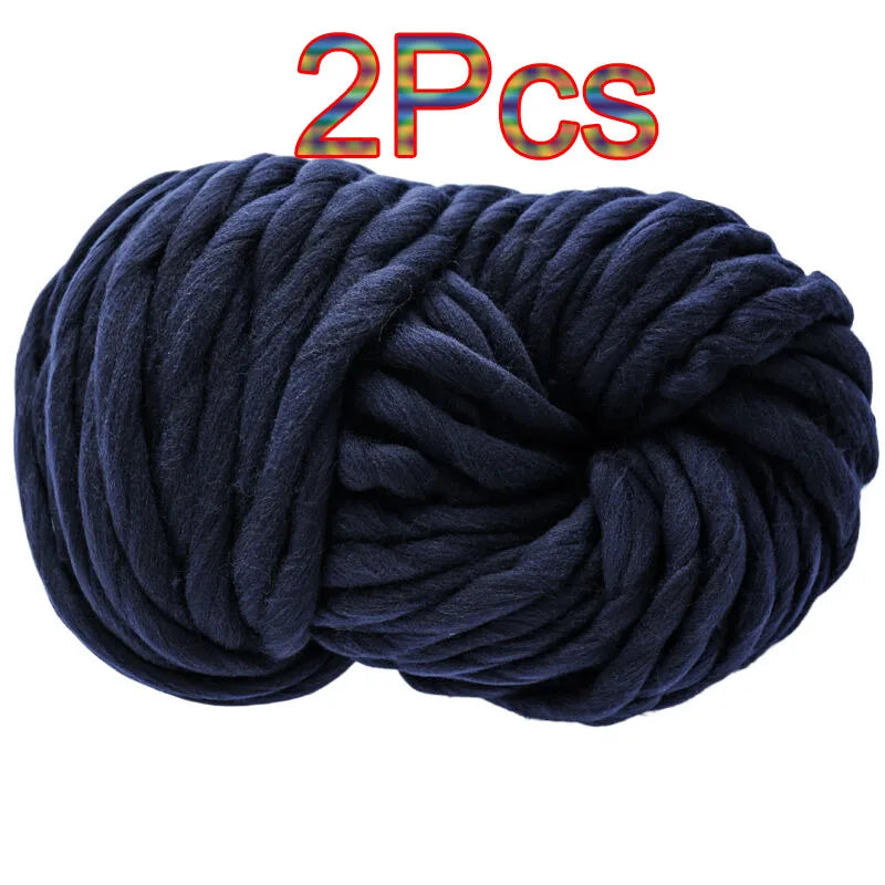 2Pcs 250g Super Chunky Yarn hand knitting Bulky Arm Knitting line Roving Knitted Blanket threads Super Thick Yarn Carpet Hats