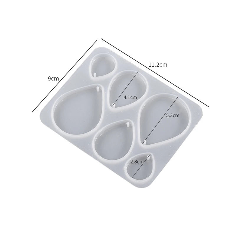 Geometric Earring Pendant Silicone Mold For Epoxy Resin DIY Earring Keychain Necklace Charms Resin Silicone Mold Jewelry Making