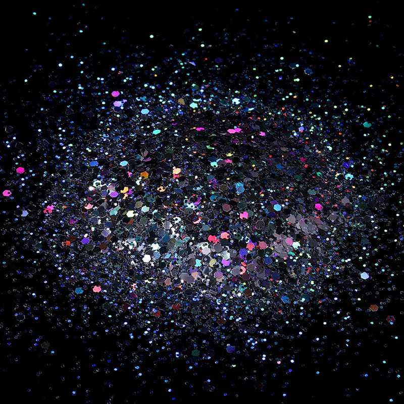 10g Holographic Hexagon Chunky Glitter Epoxy Resin Filler Flakes Laser Sparkly Sequins for DIY Epoxy Resin Nail Art Fillings