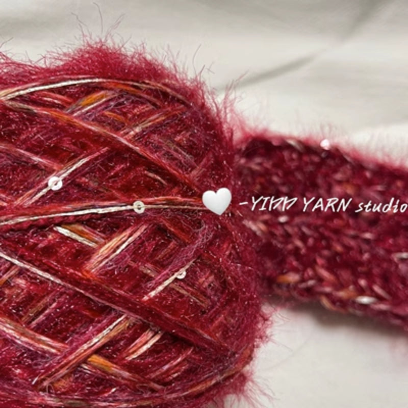 125g/roll Green Yarn Tricot Wool Blends Diy Hand Knitting Features Hand Mixed Plush Yarn Wool Ball Crochet Woven Hairpin Sweater