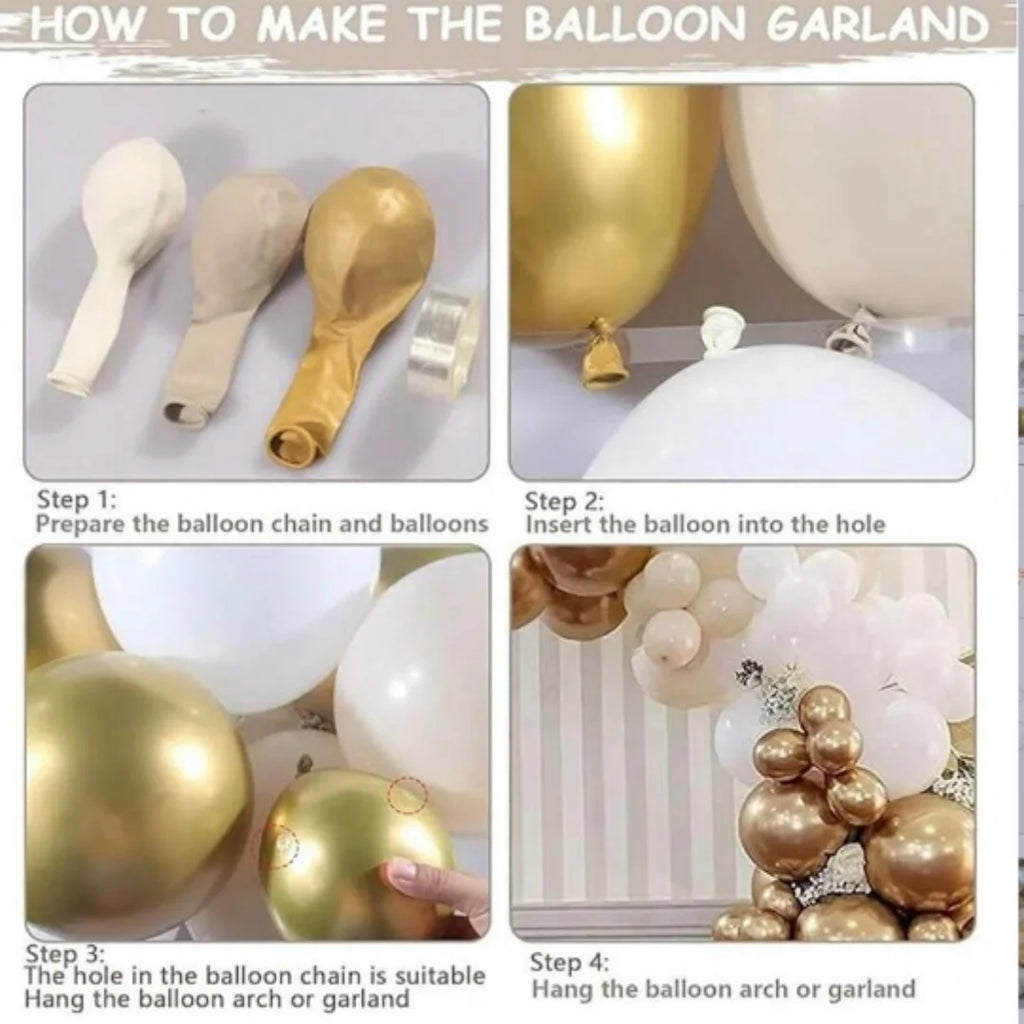 124pc Balloon Metallic Latex Balloon for Wedding Bridal Shower Birthday Bachelorette  Fancy Dress Party Decorative Background