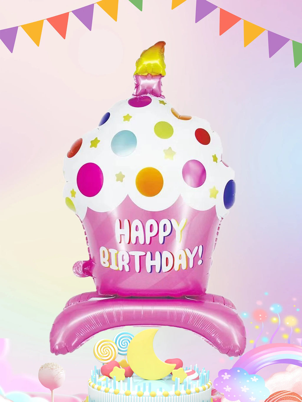 News Stand Cake Balloons Happy Birthday Cake Balloon Birthday Party Decorations Baby Shower Globos