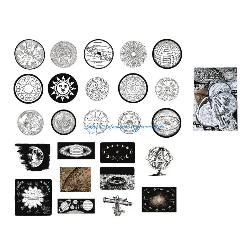 50Pcs Retro Aesthetic Sticker Scrapbooking Decoration Sticker Journaling Sticker