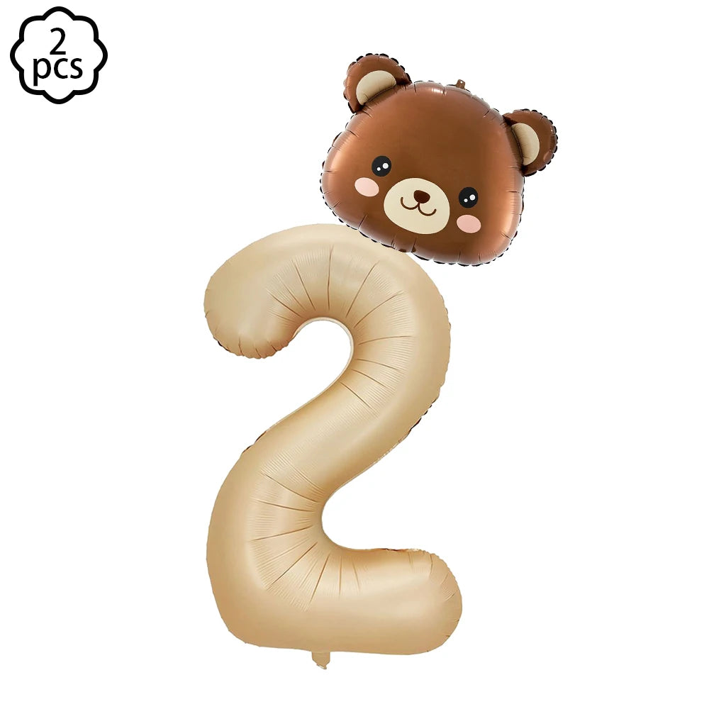 Brown Teddy Bear disposable tableware Teddy Bear party napkins plates cups kids Teddy Bear Birthday Party decoration Baby Shower