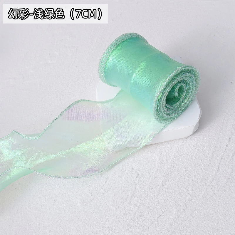 Chiffon Ribbon Organza Satin Lace for For DIY Bows Gift Wrapping Flower Bouquet Hair Accessories Sewing Trim Crafts Materials