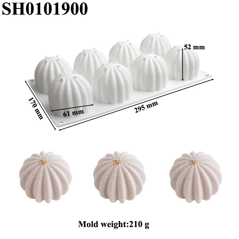 Meibum Spiral Diamond Cactus Texture Silicone Cake Molds Mousse Dessert Baking Tools Soap Mould DIY Candle Mold Kitchen Bakeware