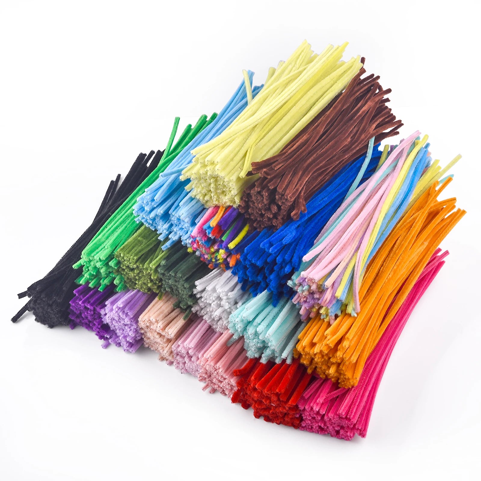 100pcs Chenille Stems Toys DIY Strips Twist Bar Anvil Wire Craft Pipe Creative Hobby Children Plush Stick Chenille Sticks