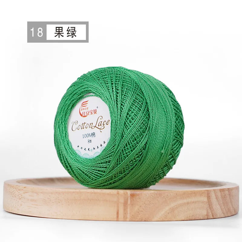 Pure Cotton Lace Thread Shiny Lin Yarn Handmade DIY Crochet Thread Combed Spun Yarn Knitting Crochet Handweaving Yarn