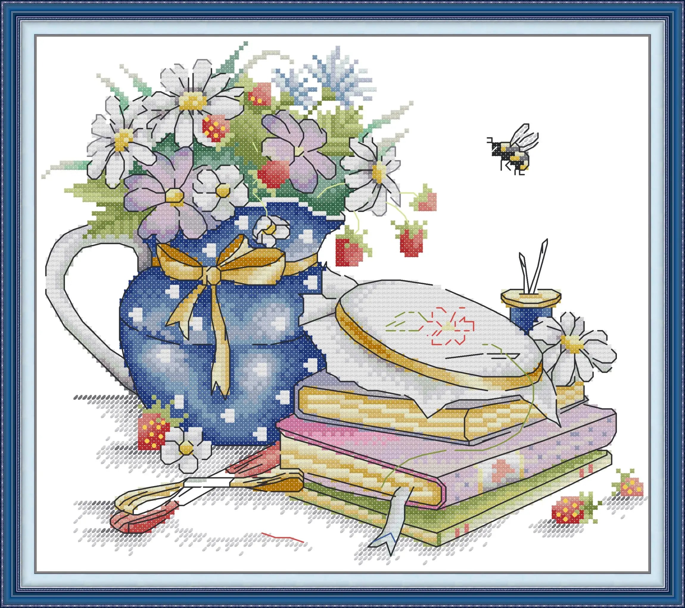 Joy Sunday Cross Stitch, Afternoon Tea, Spring, Summer, Autumn, Winter, J611, J612, J702, J703, J704, J705, Flowers Cross Stitch