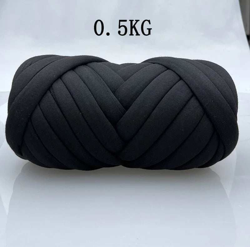 1KG Thick Super Bulky Chunky Yarn for Hand Knitting Crochet Soft Big Cotton DIY Arm Knitting Roving Spinning Yarn for Blanket