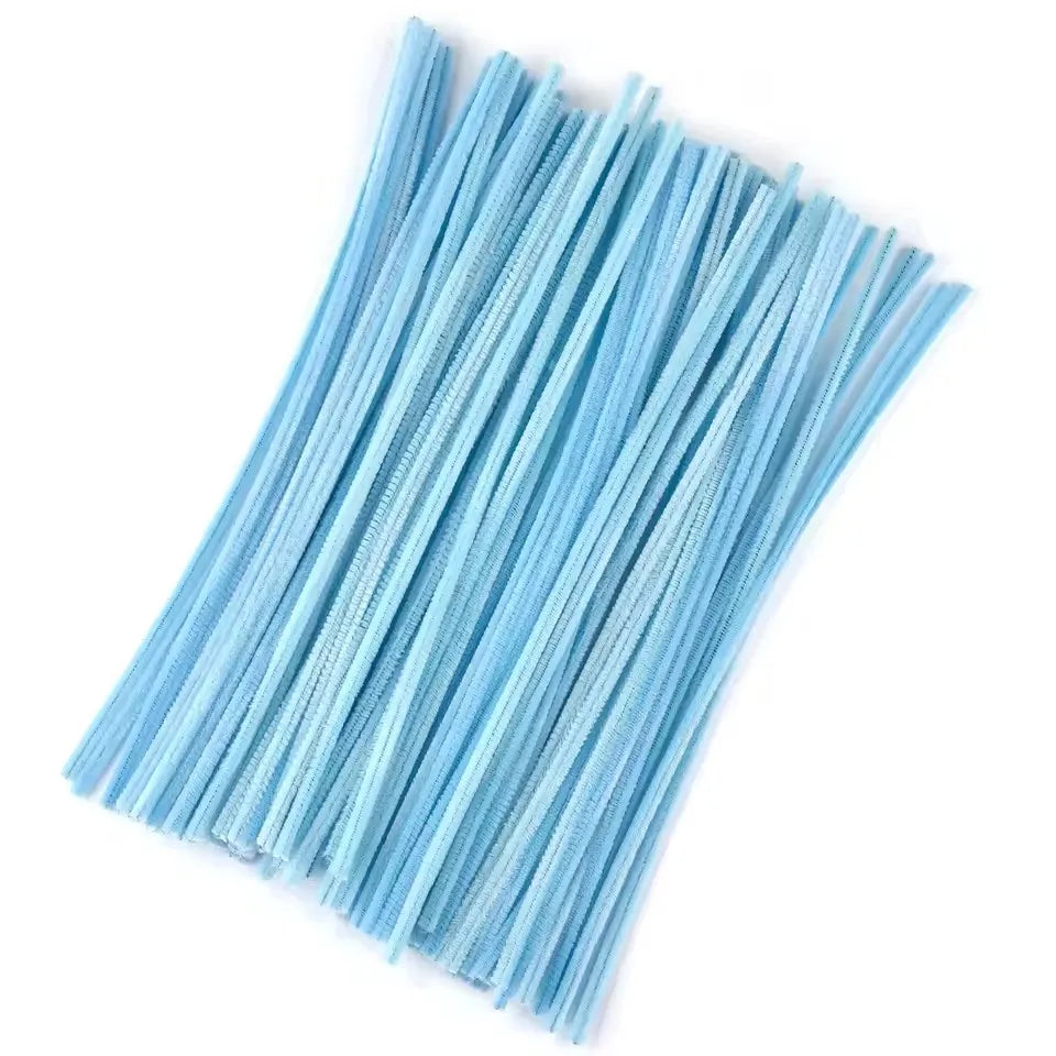 100pcs Chenille Stems Toys DIY Strips Twist Bar Anvil Wire Craft Pipe Creative Hobby Children Plush Stick Chenille Sticks