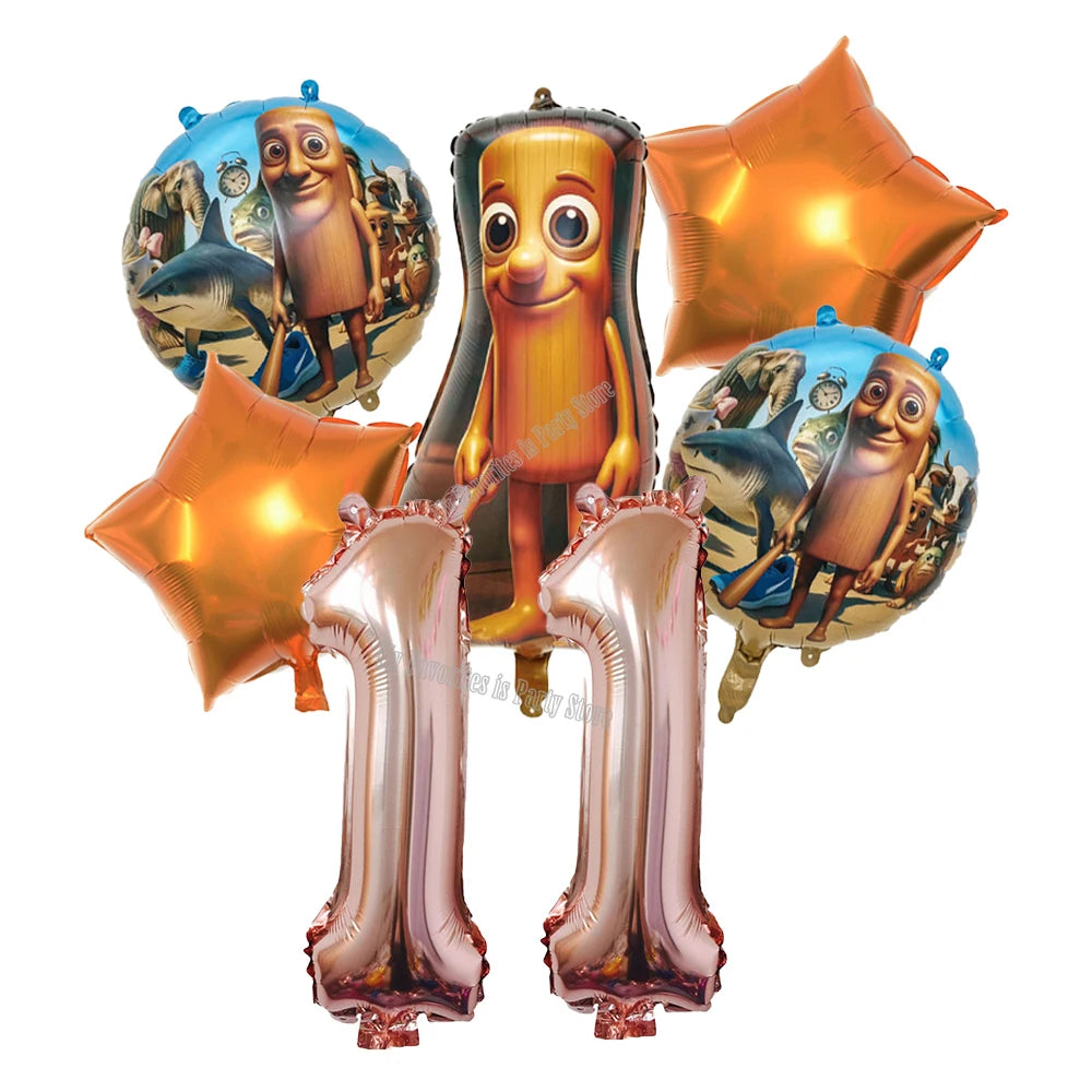 Italian Brainrot Balloon Set Baby Shower Party Ballons Tralalero Tralala TungTungTungSahur Balloons Decoration Photographic Prop