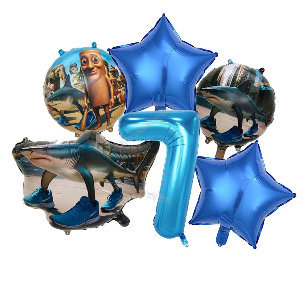 Italian Brainrot Balloon Set Baby Shower Party Ballons Tralalero Tralala TungTungTungSahur Balloons Decoration Photographic Prop