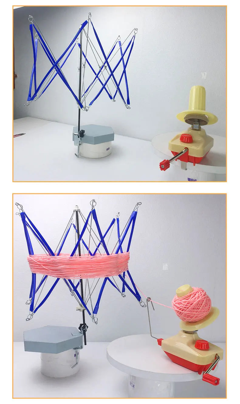 Crochet Yarn Winder for Crocheting and Umbrella Swift Set - Yarn Spinner for Crocheting,Cake Ball Winder,Roller, Baller, Spooler