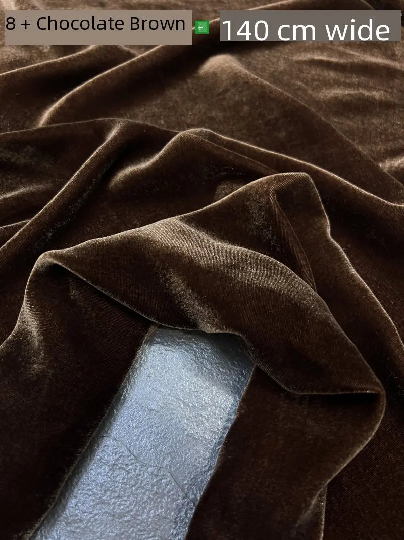 40 Colors Silk Velvet Fabric - Black Mulberry Silk Velvet for High-End Dress- Luxurious Gold Silk Velvet Material