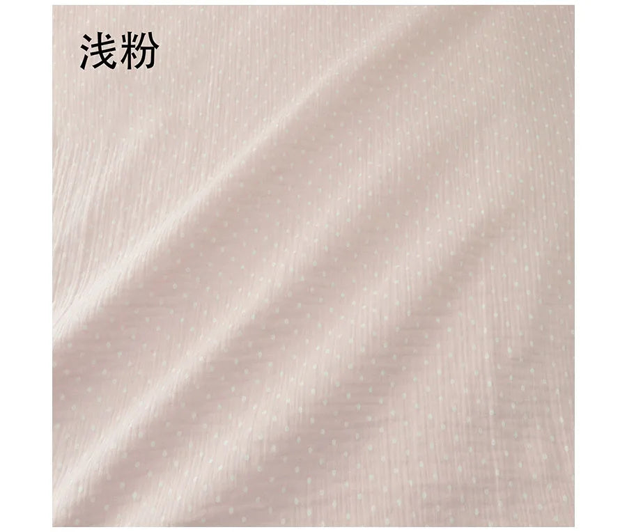 Soft dot Print Cotton Sewing Fabric Crepe Double Layer Gauze Cloth Cotton Skirt Pajama Cotton Fabric 100*135cm