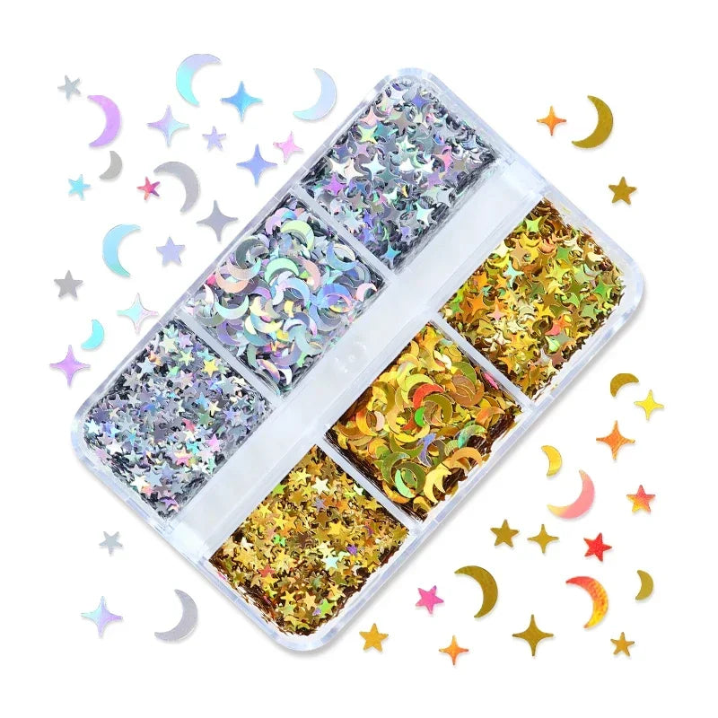 Holographic Glitter English Alphabet Flakes Resin Silicone Mold Filler Laser Letter Sequins For Epoxy Resin Filling Handmade DIY