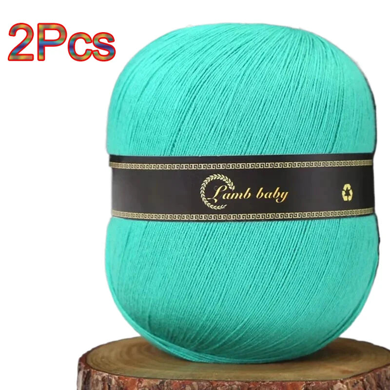 2Pcs Silk Cotton Yarn hand knitting Thin Lace yarn for Crocheting knit Sweater Shawls Scarves hat line Crochet amigurmi thread
