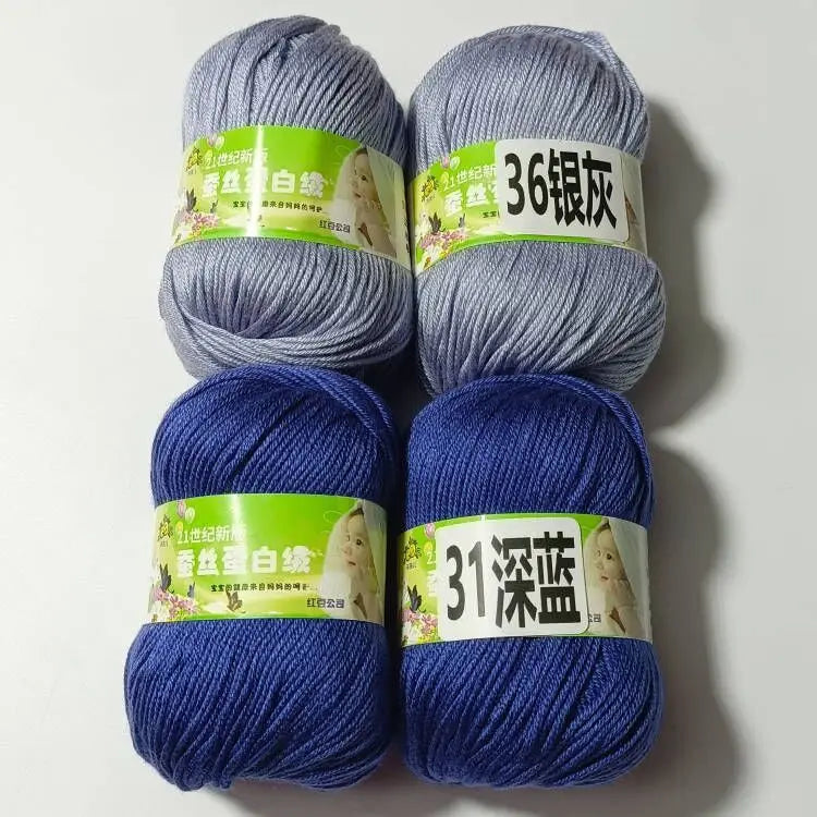 4PCS 200g Baby Cashmere Cotton Dot Yarn Soft Warm Lanas For Hand Knitting And Crochet Cloth milk cotton yarn