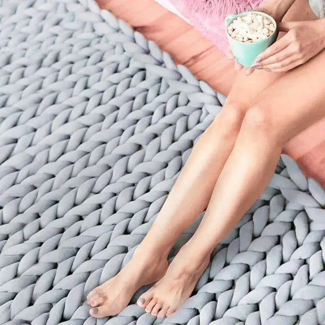 1KG Thick Super Bulky Chunky Yarn for Hand Knitting Crochet Soft Big Cotton DIY Arm Knitting Roving Spinning Yarn for Blanket