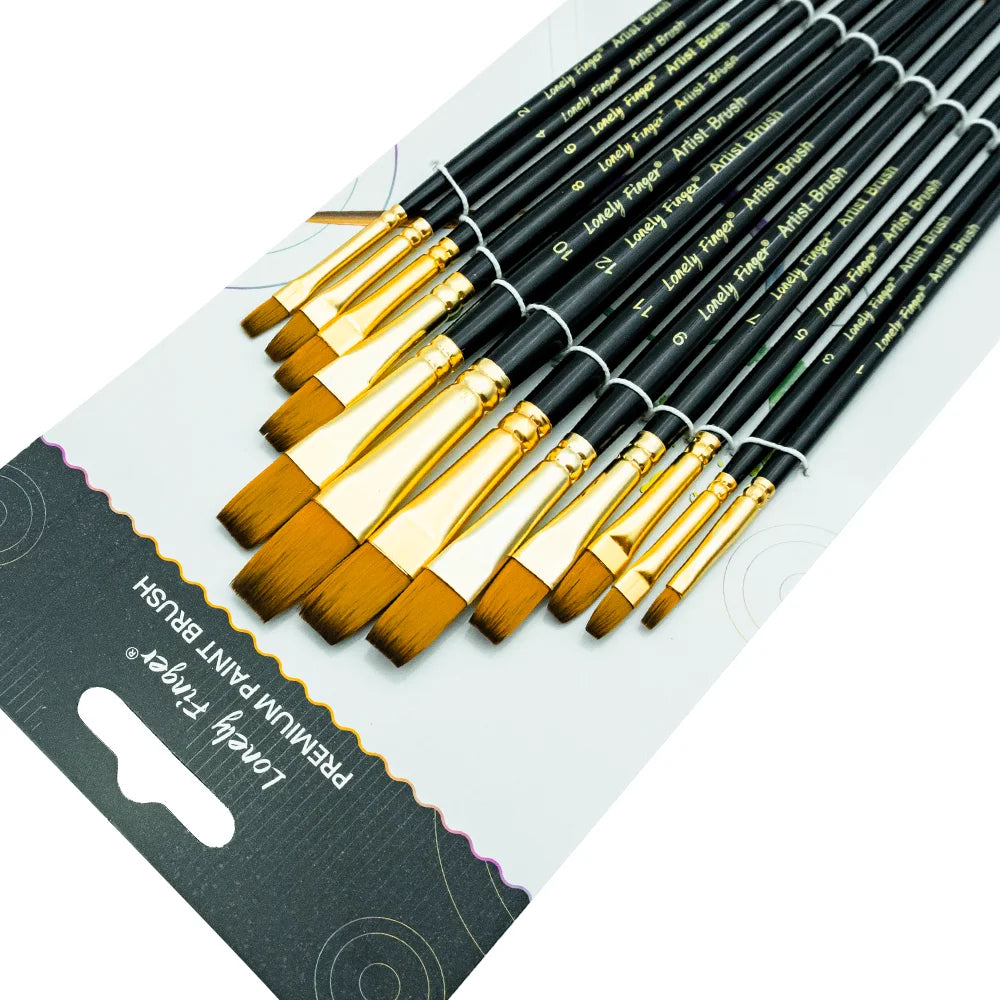 12/24/48pcs Paint Brushes Set Professional Paint Brush Round Pointed Tip Nylon Acrylic Brush For Acrylic Watercolor Oil Painting