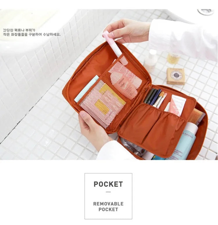Portable Needlework Storage Bag Mesh Divider Pouch Yarn Knitting Tools Organizer Cases Storage DIY Apparel Travel Wash Bag