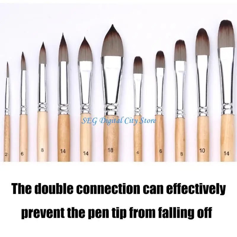 U75B 24 Pcs Acrylic Paint Brush Watercolor Painting Brushes Artist Paint Brushes