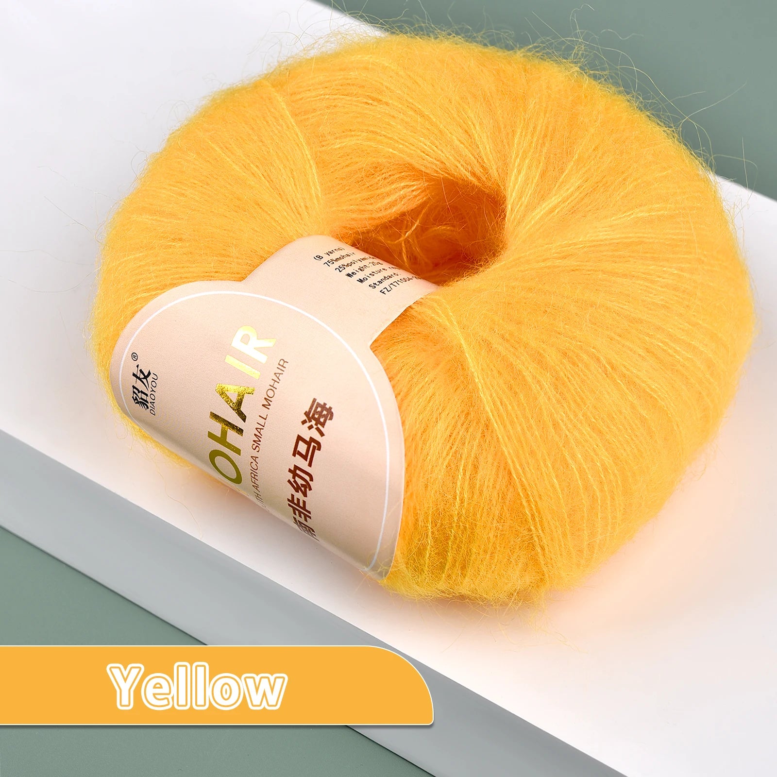 25g/Roll Soft Wool Knitting Cashmere Long Thin Yarn Roll Mohair Yarn DIY Hand Crochet Soft Mohair Cashmere Wool Knitting Yarn