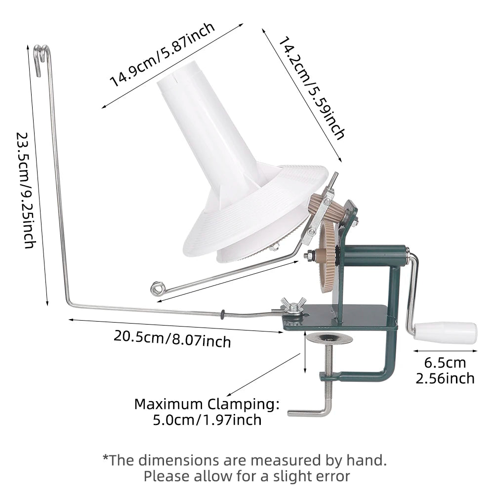 Heavy-Duty Yarn Ball Winder For Crocheting Hand Operated Yarn Ball Winder The Helper For Easy-to-Install Yarn Collection Lovers