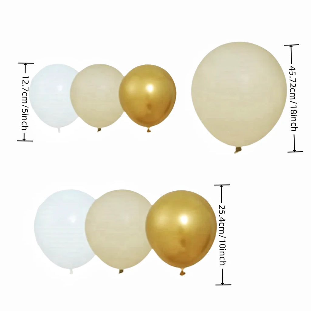 124pc Balloon Metallic Latex Balloon for Wedding Bridal Shower Birthday Bachelorette  Fancy Dress Party Decorative Background