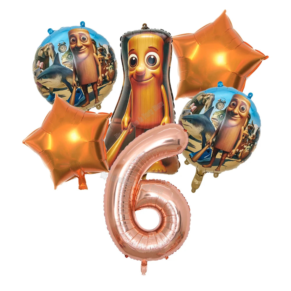 Italian Brainrot Balloon Set Baby Shower Party Ballons Tralalero Tralala TungTungTungSahur Balloons Decoration Photographic Prop