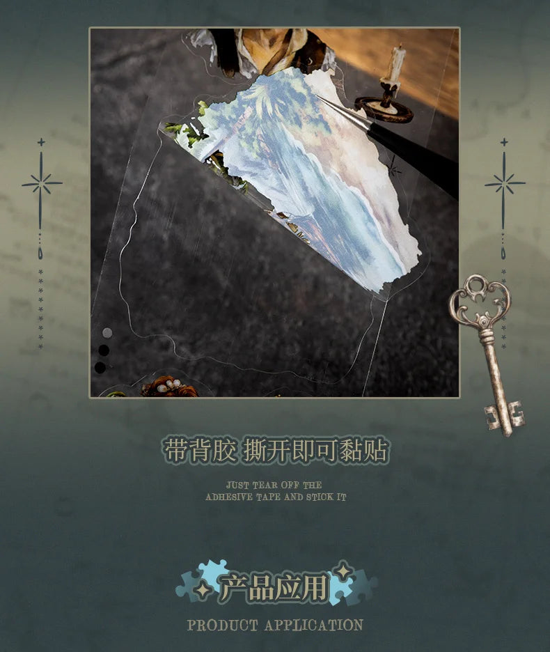 JIANQI 65mm*2m Aesthetic Stationery Stickers Washi Tapes Scrapbooking Supplies DIY stationery Journaling Masking tape