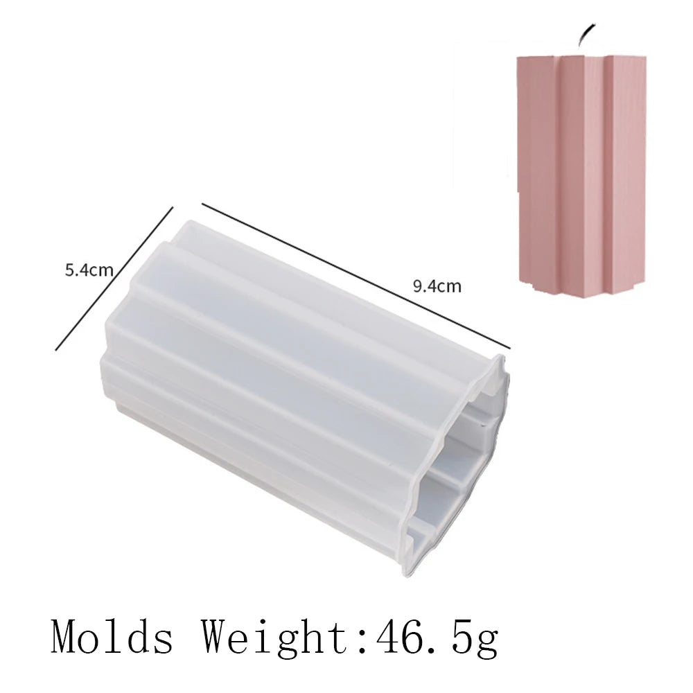 Cylinder Silicone Candle Mold DIY Stripe Candles Dinner Ornament Making Plaster Epoxy Resin Molds Home Decor Handmade Gifts