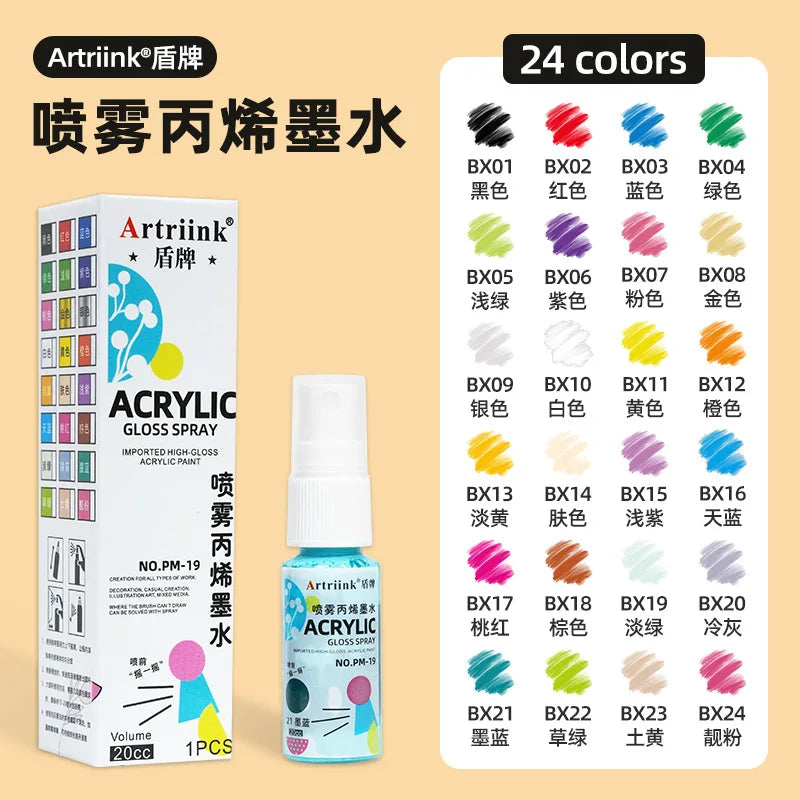 12/18/24/36/48-color Acrylic Spray Paint Waterproof UV-resistant DIY Clothing Recoloring Wall Painting Graffiti Self-spraying