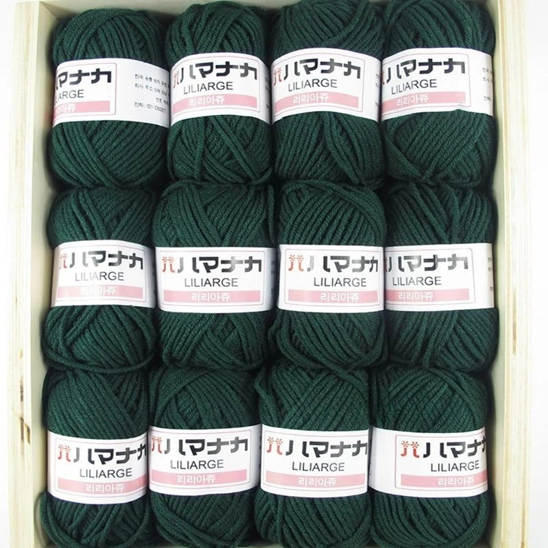 12PCS 300g Milk Yarn Handmade Coarse DIY Weaving Yarn Ball For Sweater Hat Scarve And Other Clothing Soft Crochet Knitting Yarn