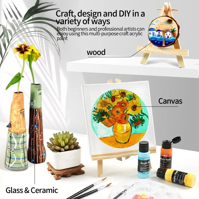 Acrylic Pigment Set 24/36 Colors 60ml Student Professional Art Painting Pigment Waterproof Pigment Hand-painted Wall Painting