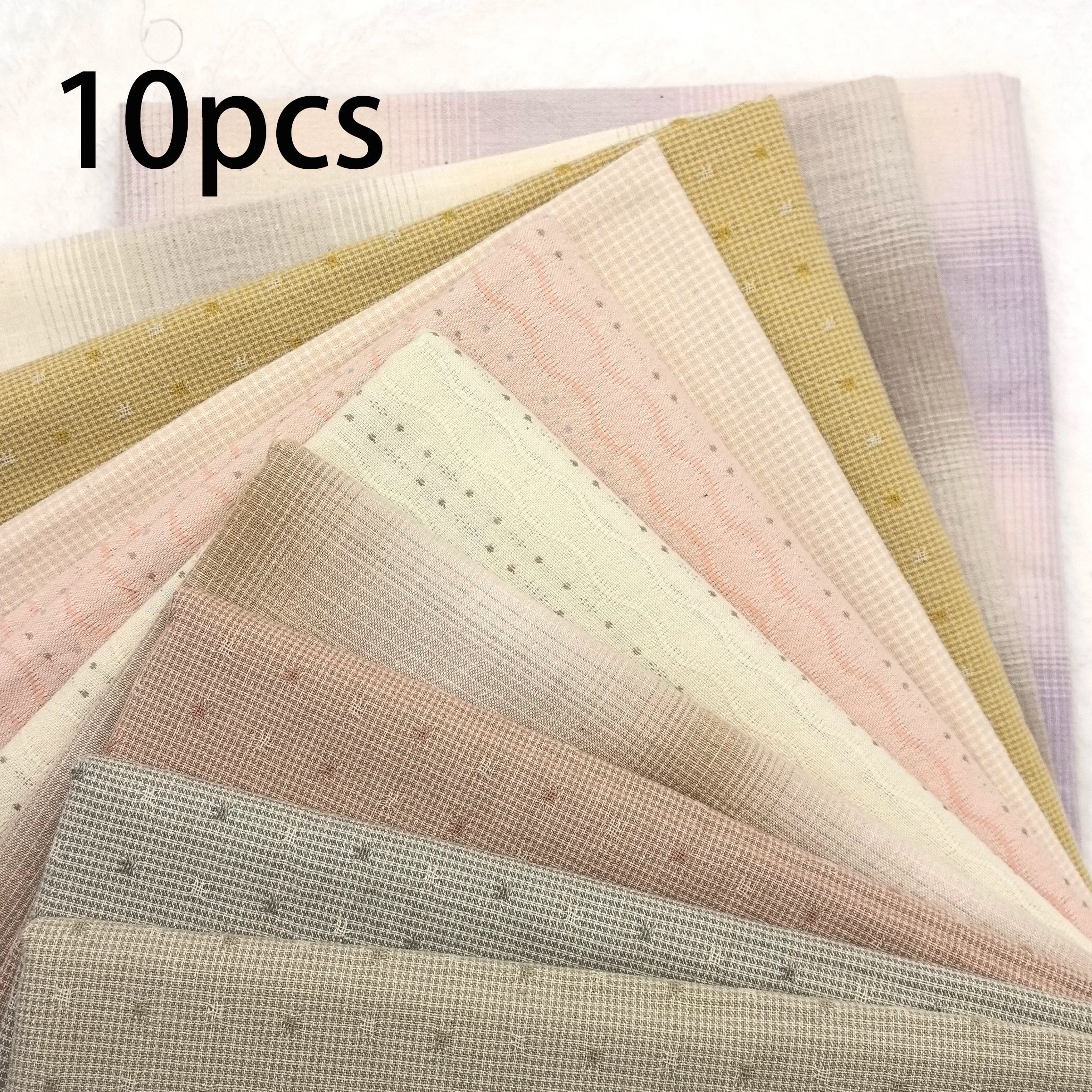 Vintage  Japanese Yarn Dyed Cotton Quilting Fabric HandmadePurse patchwork Pillow Trimming Sewing Cloth For Sewing Doll clothes