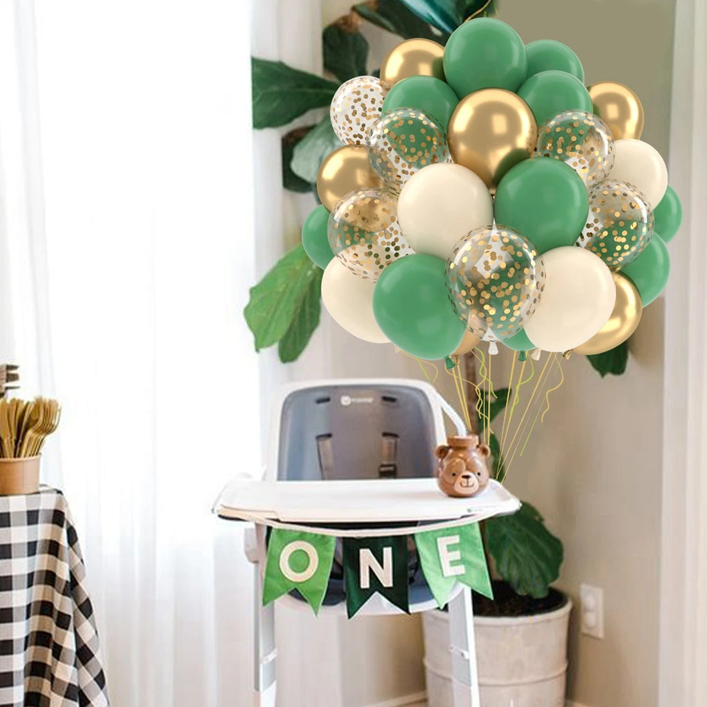 31/36/37/51/101Pcs Metallic Balloons Pearl Latex Balloon Gold Confetti Balloons for Birthday Weddings Baby Shower Party Decor