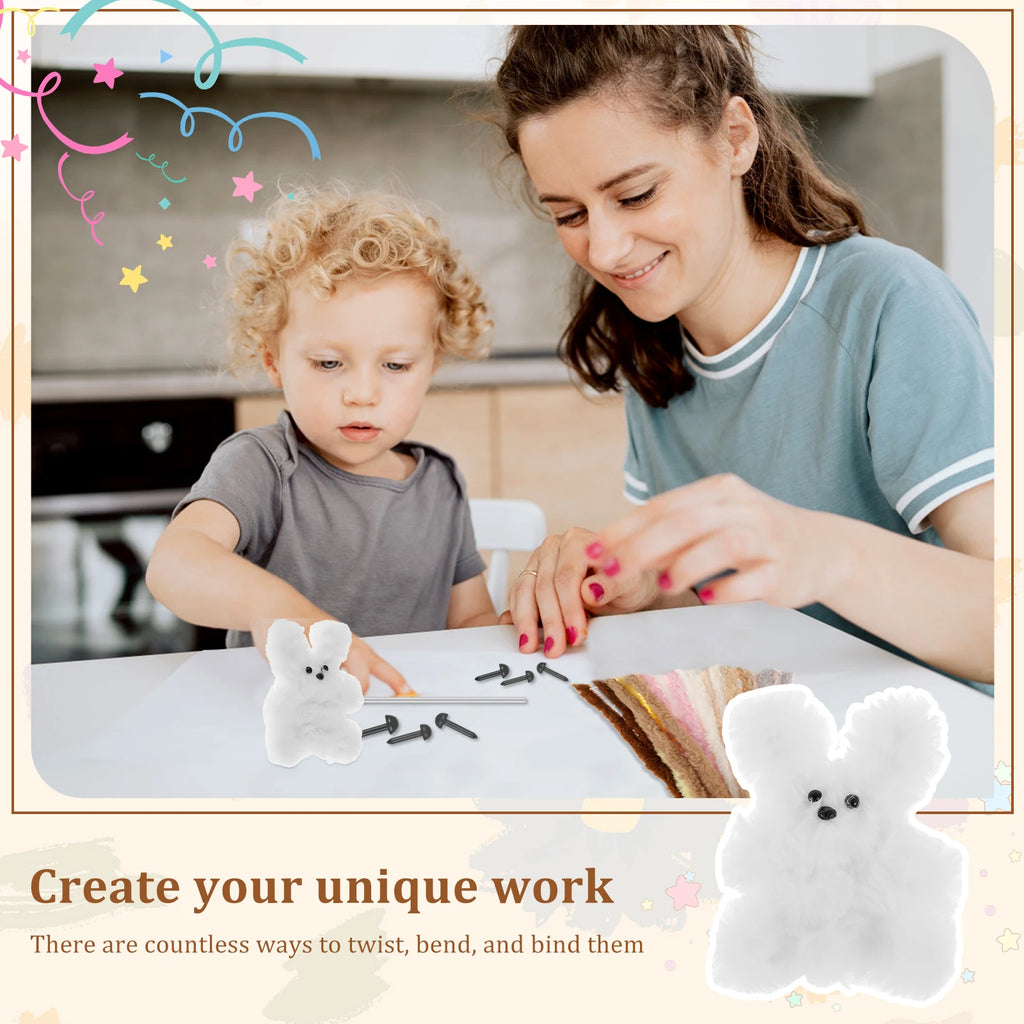 Twist Stick Craft Pipe Cleaners Set Colorful Chenille Stems Pipe Cleaners DIY Kindergarten Educational Handmade Material