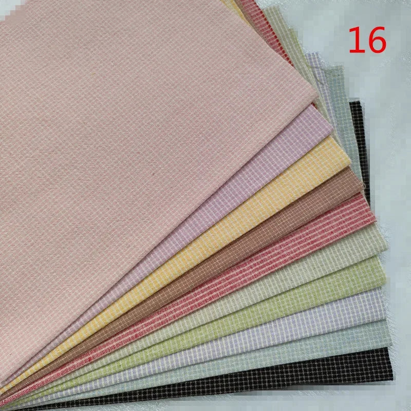 Japanese Yarn-Dyed Sewing Fabric Craft Patchwork Quilting Material Accessories Applique Handmade Sewing Doll Cloth Bundle