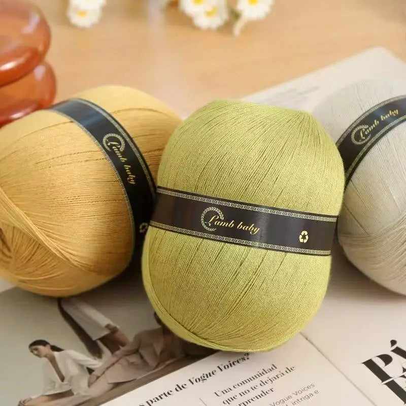 1 Piece of 150g Fine Silk Cotton Yarn for Summer, Soft Solid Color Silk Cotton Yarn, Suitable for Crochet, Knitting, Handicrafts, T-Shirts, Shawls, Scarves, and Accessories